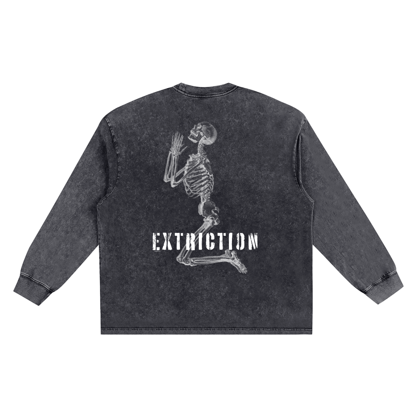 Extriction Snow Washed Oversized Long Sleeve T-shirt