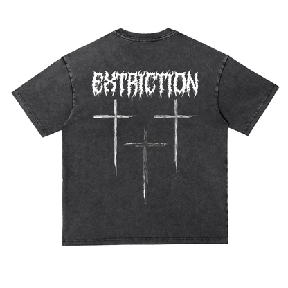 Extriction Heavyweight  Oversized Acid Wash Tee